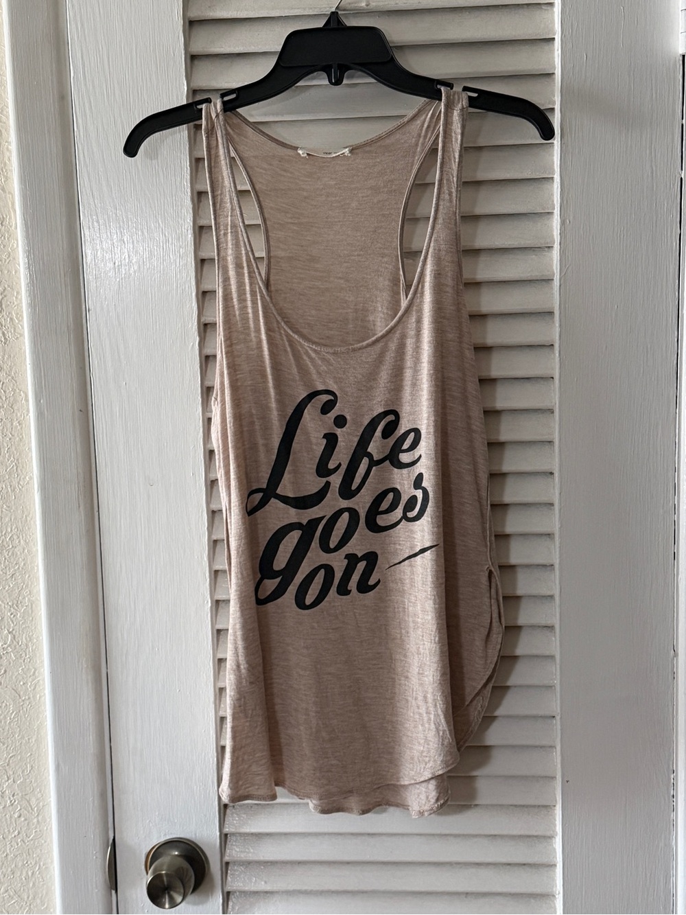Dear Apple “Life Goes On” Racerback Tank Top